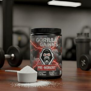 gorilla gainns pre workout, unflavoured