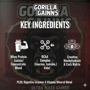 gorilla gainns ultra mass gainer, chocolate fudge