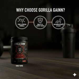 gorilla gainns creatine monohydrate, unflavoured