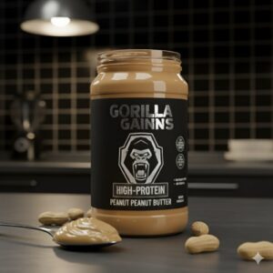 gorilla gainns peanut butter, creamy and tasty