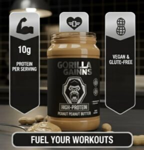 Gorilla Gainns peanut butter, Creamy and tasty gorilla gainns peanut butter, creamy and tasty
